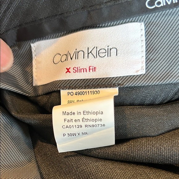 Calvin Klein Charcoal Dress Pants for Men 30 x 30 - Picture 4 of 7